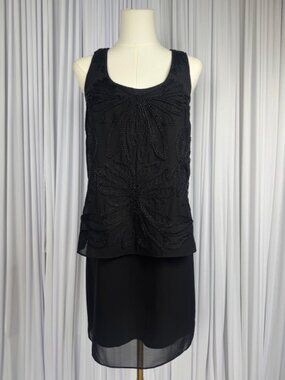 Laundry By Shelli Segal Beaded Popover Party Dress Size 4